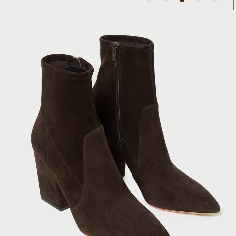 Loeffler Randall Dark Brown Suede Ankle Boots